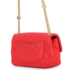 Chanel Chain Shoulder Bag CC Logo Mini Quilted Lambskin — view 2