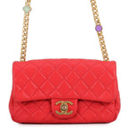 Chanel Chain Shoulder Bag CC Logo Mini Quilted Lambskin