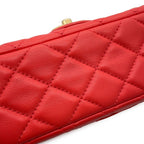 Chanel Chain Shoulder Bag CC Logo Mini Quilted Lambskin — view 7