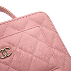 Chanel Chain Shoulder Bag CC Logo Quilted Vanity Caviar Leather — view 7