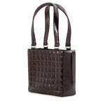 Chanel Tote CC Logo Choco Bar Patent — view 2