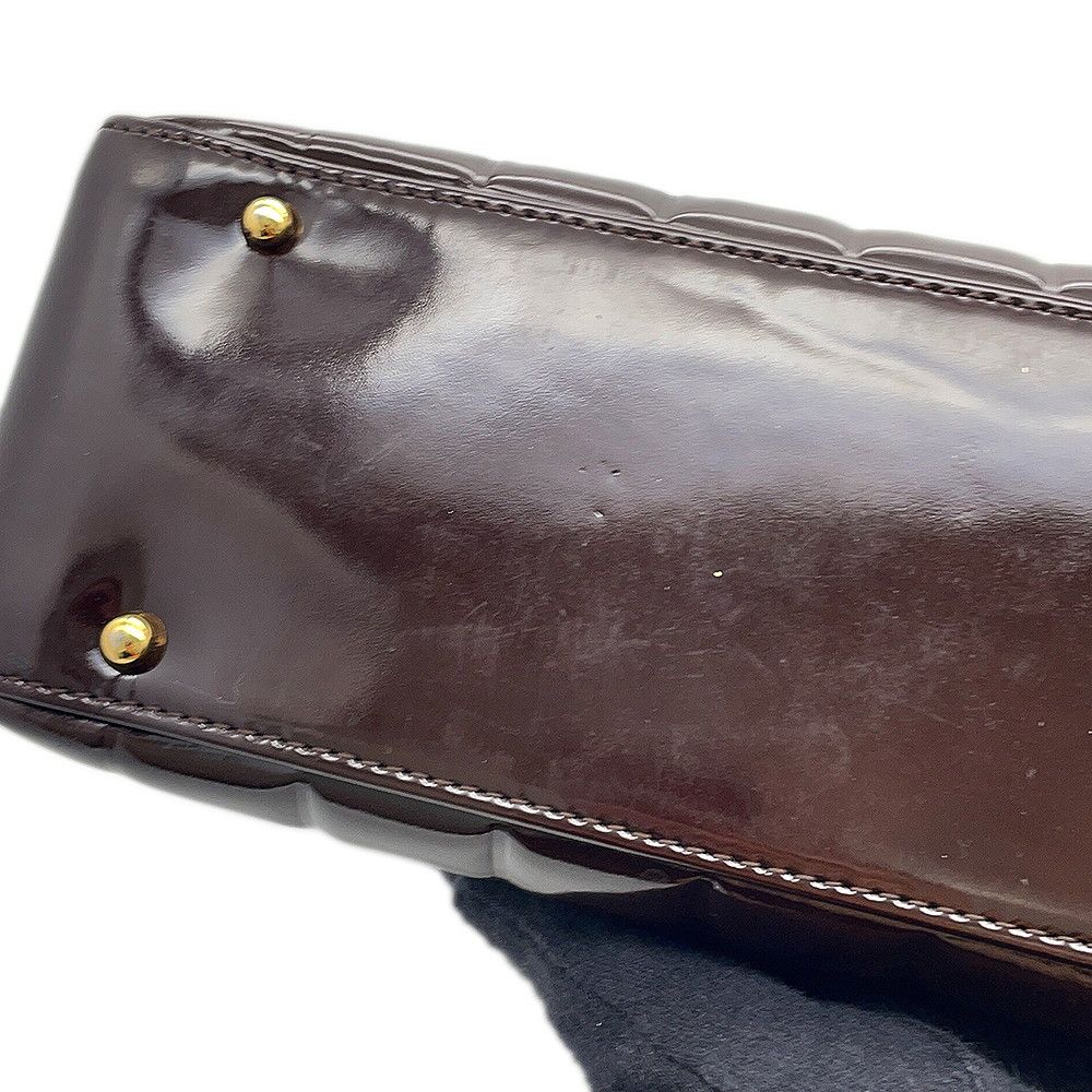 Chanel Tote CC Logo Choco Bar Patent — view 6