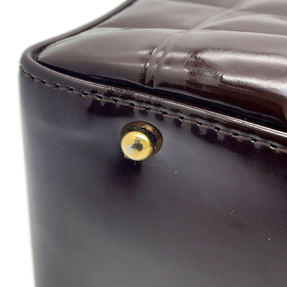 Chanel Tote CC Logo Choco Bar Patent — view 8