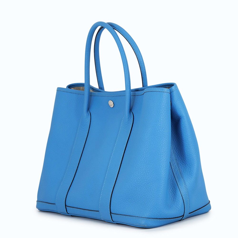 Hermes Tote Garden Party PM Cobalt Silver Negonda — view 2
