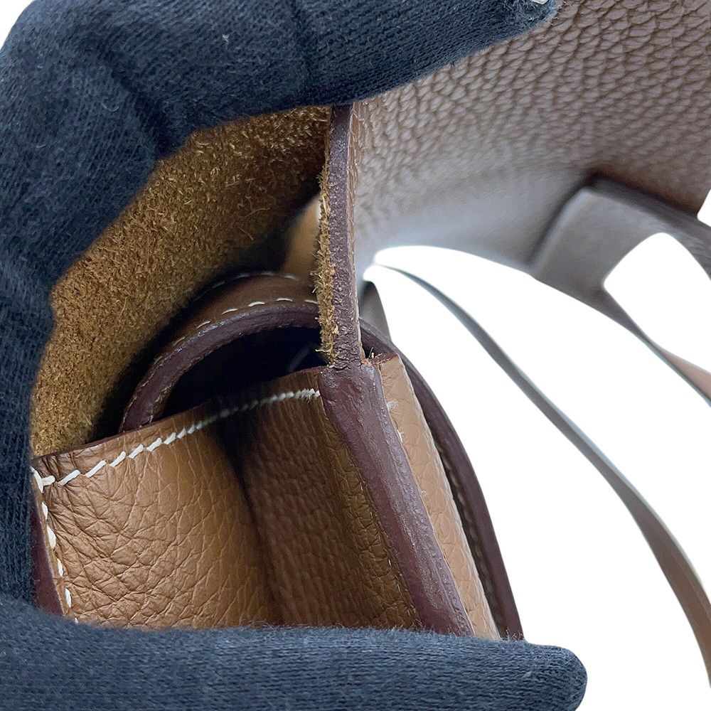 Hermes Handbag Halzan 31 Silver Taurillon Clemence 2-Way — view 8