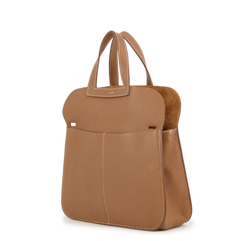 Hermes Handbag Halzan 31 Silver Taurillon Clemence 2-Way — view 2