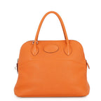 Hermes Bolide 31 Orange Silver Taurillon Clemence 2-Way Shoulder Bag