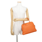 Hermes Bolide 31 Orange Silver Taurillon Clemence 2-Way Shoulder Bag — view 5
