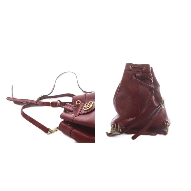 Gucci GG Marmont Shoulder Bag Backpack Drawstring Leather — view 7