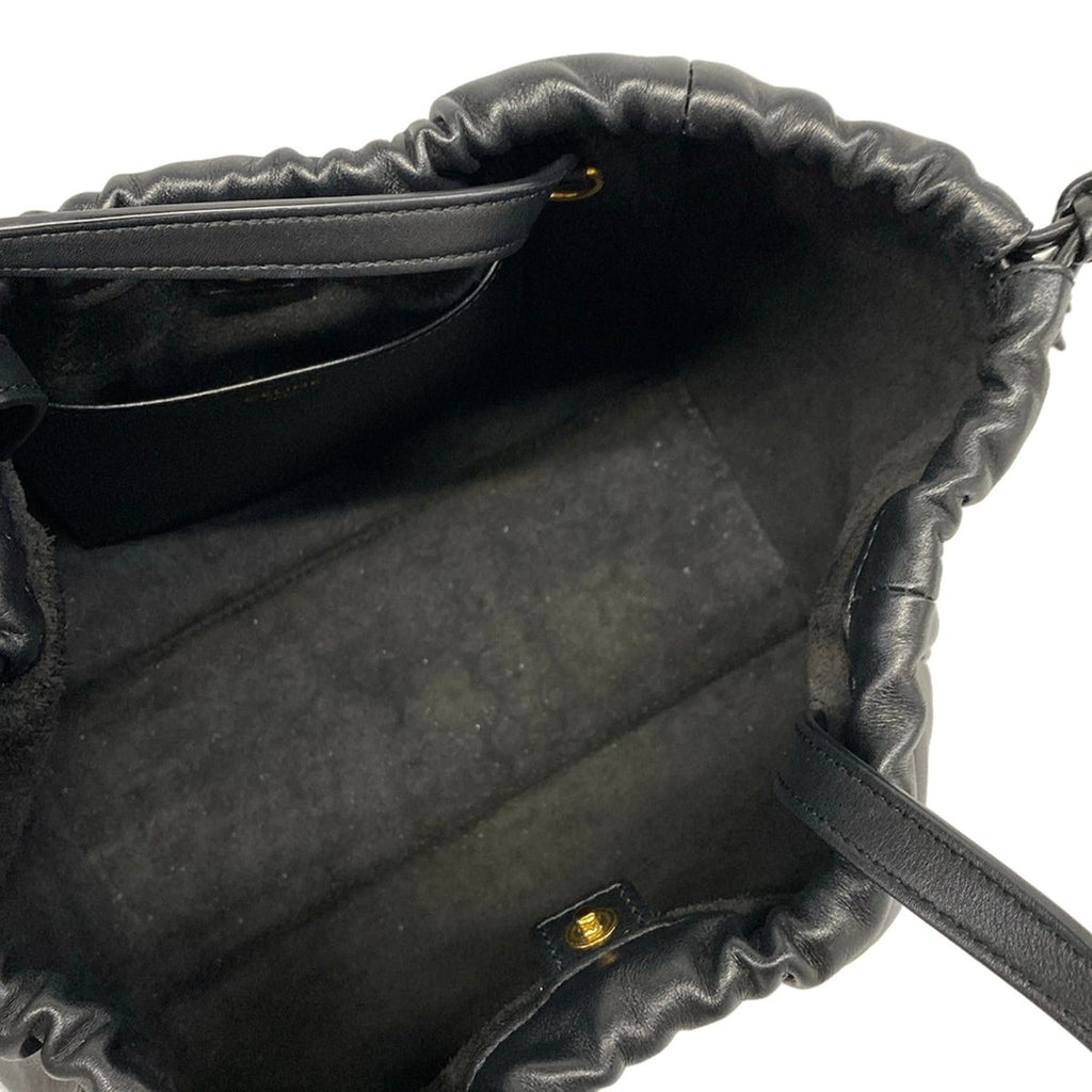 Celine Tote Small Cabas Drawstring Cuir Triomphe Black — view 7