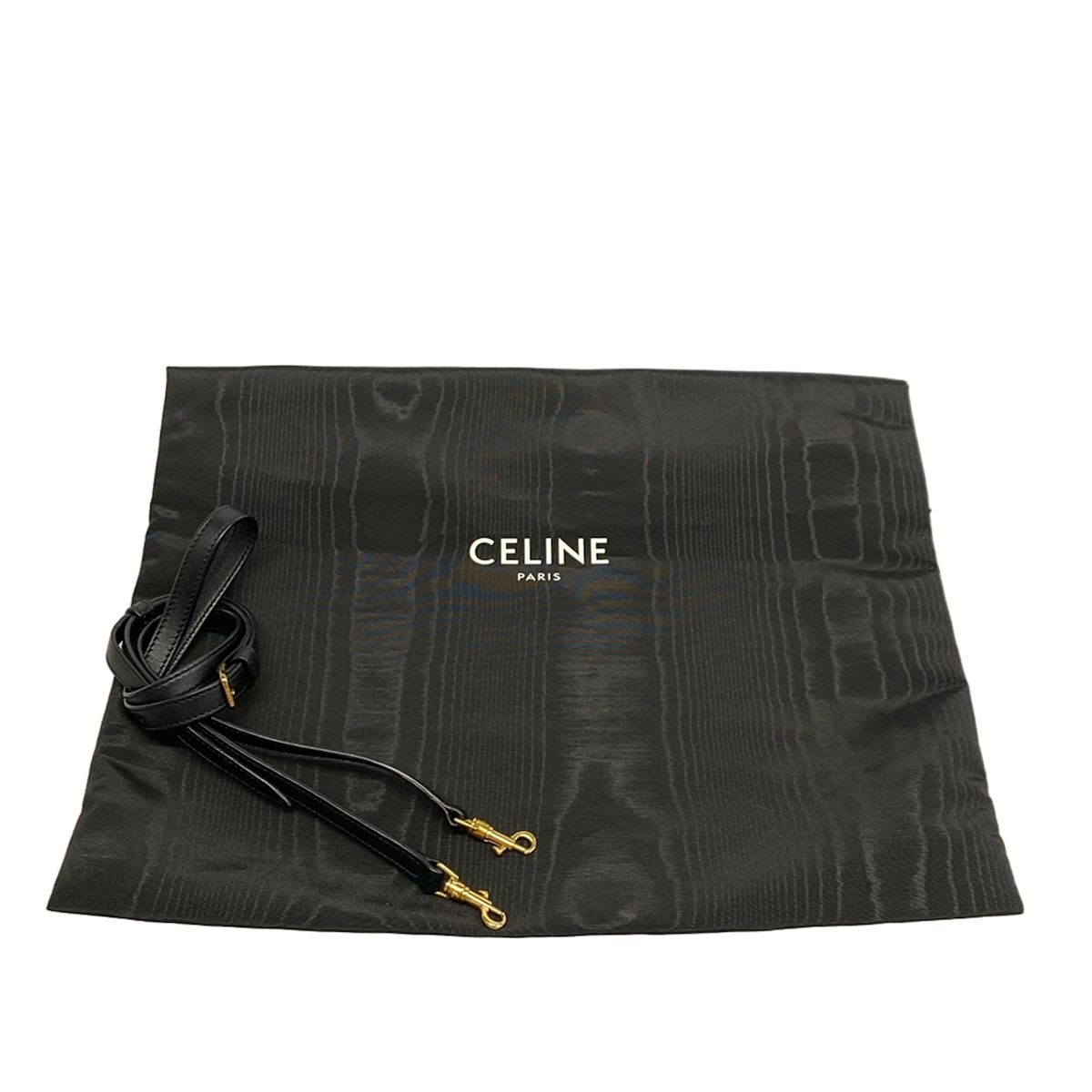 Celine Tote Small Cabas Drawstring Cuir Triomphe Black — view 8
