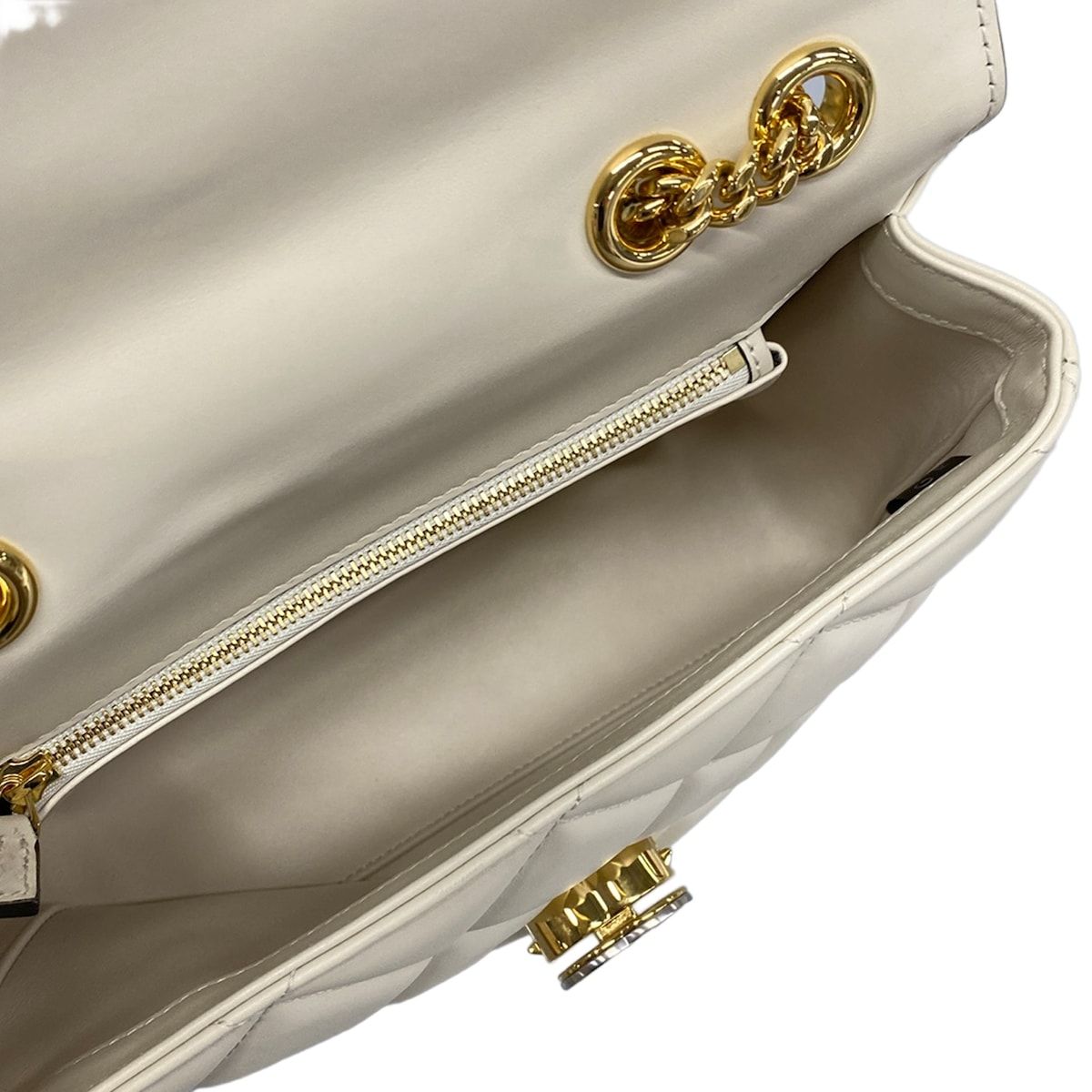 Gucci Shoulder Bag Deco Chain Ivory Leather — view 7