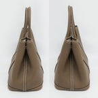 Hermes Garden Party TPM Etoupe Silver Negonda Tote Leather Beige — view 2