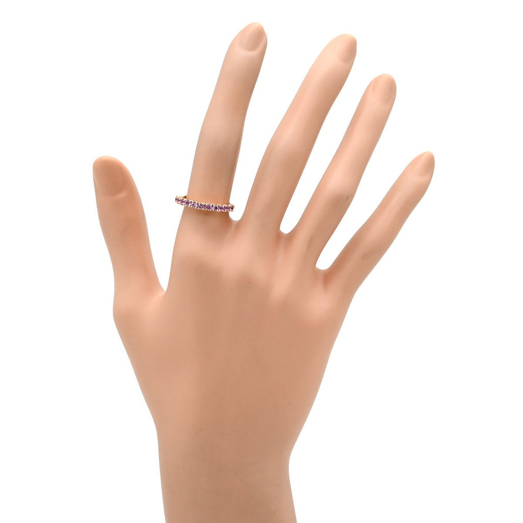 Celine Ring Single Character Pink Gold 18k Stone — view 7
