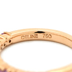 Celine Ring Single Character Pink Gold 18k Stone — view 5