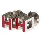 Hermes H Cube Earrings Silver