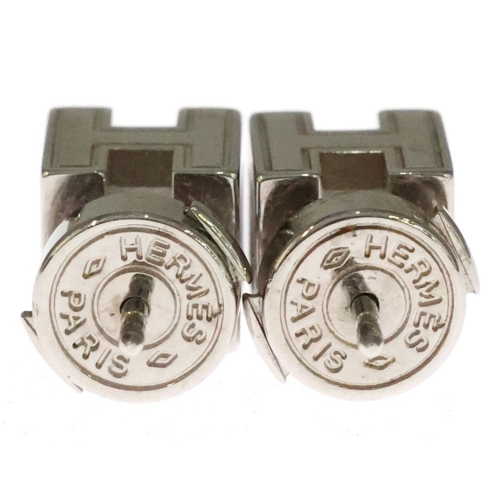 Hermes H Cube Earrings Silver — view 2