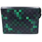 Louis Vuitton Damier Graphite Pi Creasing le Pochette Voyage MM Clutch Black