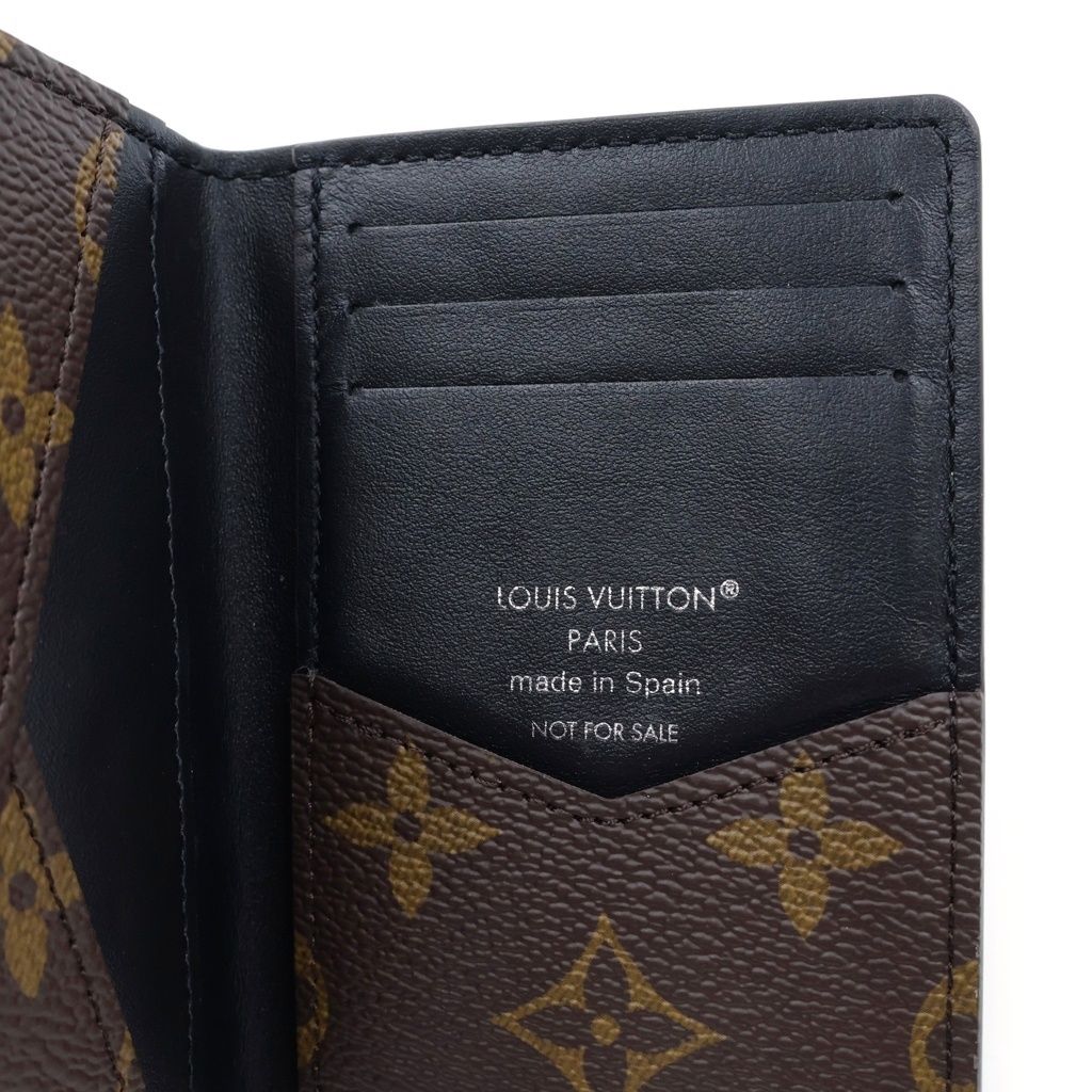 Louis Vuitton Monogram Pocket Organizer Card Case Business Leather Brown — view 4