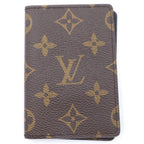 Louis Vuitton Monogram Pocket Organizer Card Case Business Leather Brown