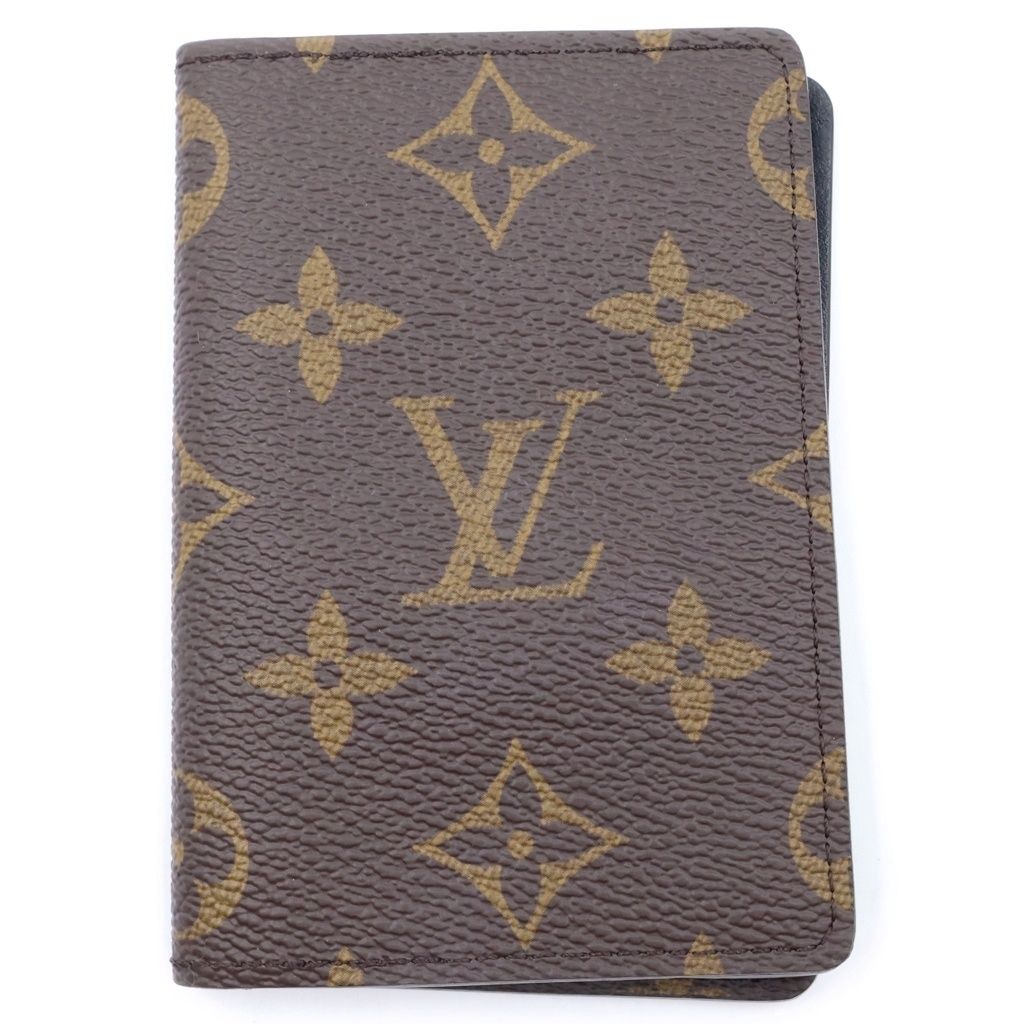Louis Vuitton Monogram Pocket Organizer Card Case Business Leather Brown