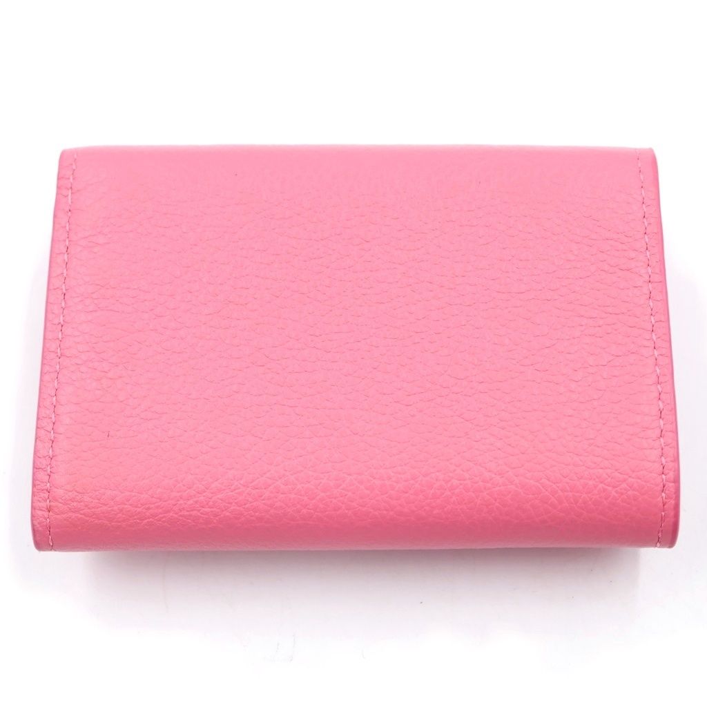 Louis Vuitton Portefeuille Lock Mini Trifold Wallet Compact Punch Pink — view 2