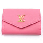 Louis Vuitton Portefeuille Lock Mini Trifold Wallet Compact Punch Pink