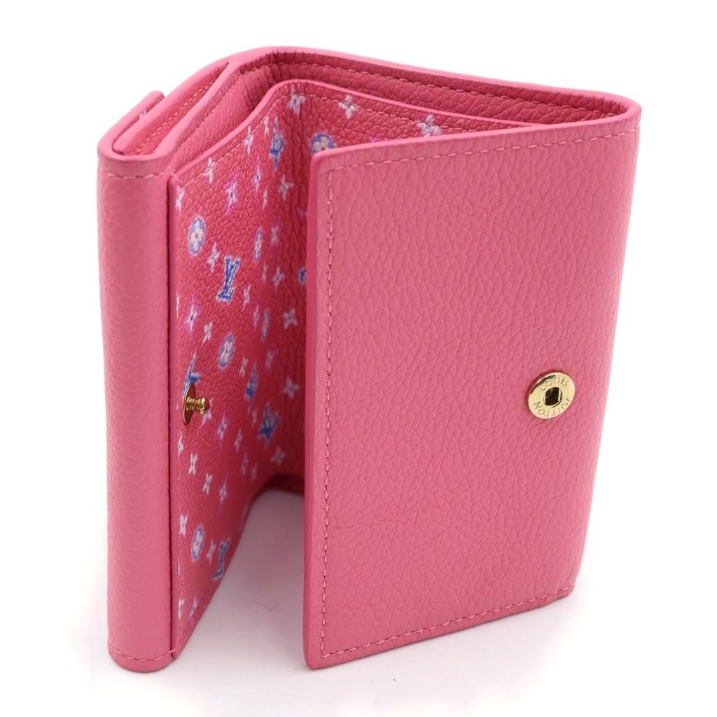 Louis Vuitton Portefeuille Lock Mini Trifold Wallet Compact Punch Pink — view 4