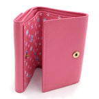 Louis Vuitton Portefeuille Lock Mini Trifold Wallet Compact Punch Pink — view 4