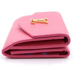 Louis Vuitton Portefeuille Lock Mini Trifold Wallet Compact Punch Pink — view 3