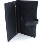 Hermes Bearn Soufflet Wallet Black Leather Epsom Gold — view 4