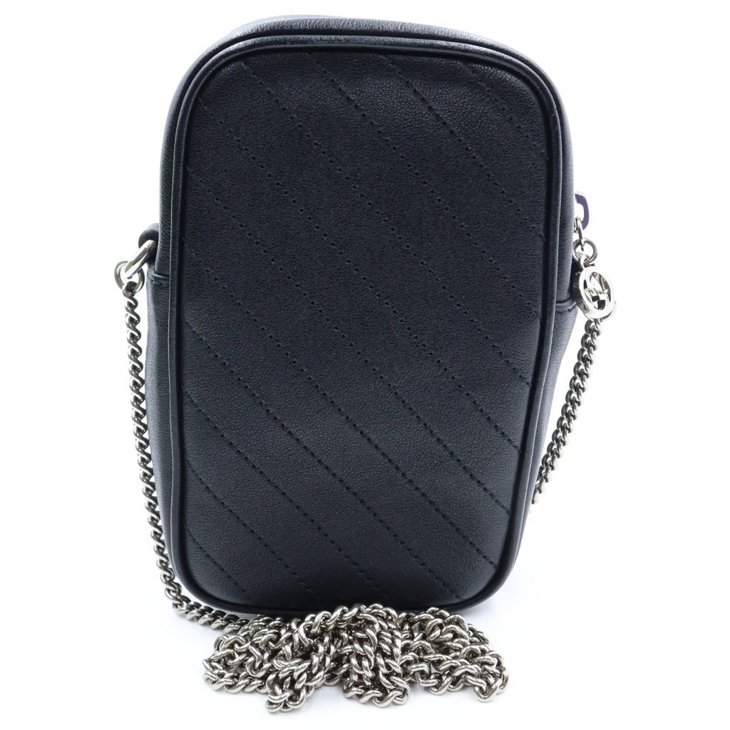 Gucci Blondie Mini Chain Shoulder Bag Leather Black — view 2