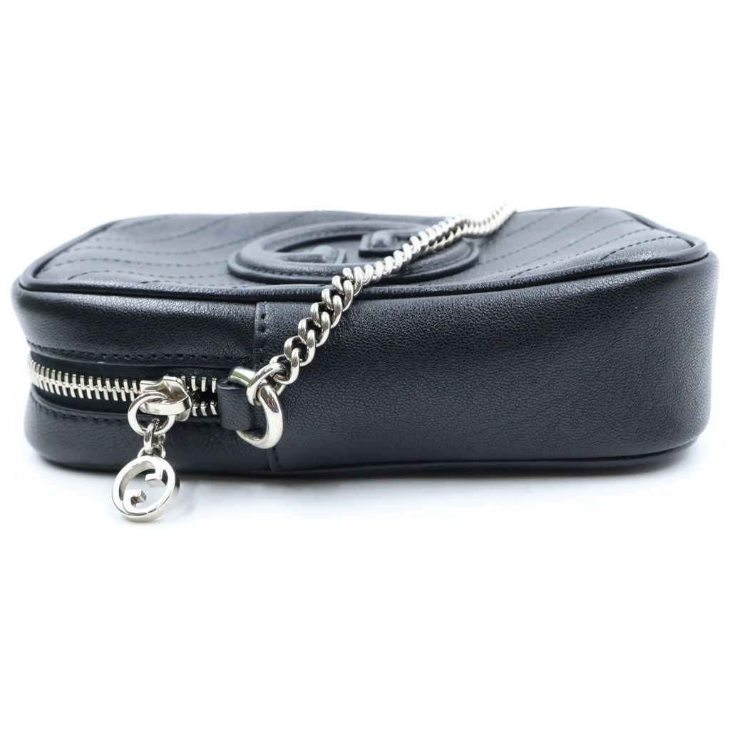 Gucci Blondie Mini Chain Shoulder Bag Leather Black — view 3
