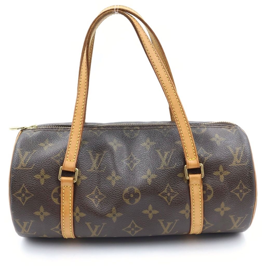 Louis Vuitton Monogram Handbag Brown Leather Gold — view 2