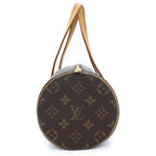 Louis Vuitton Monogram Handbag Brown Leather Gold — view 3