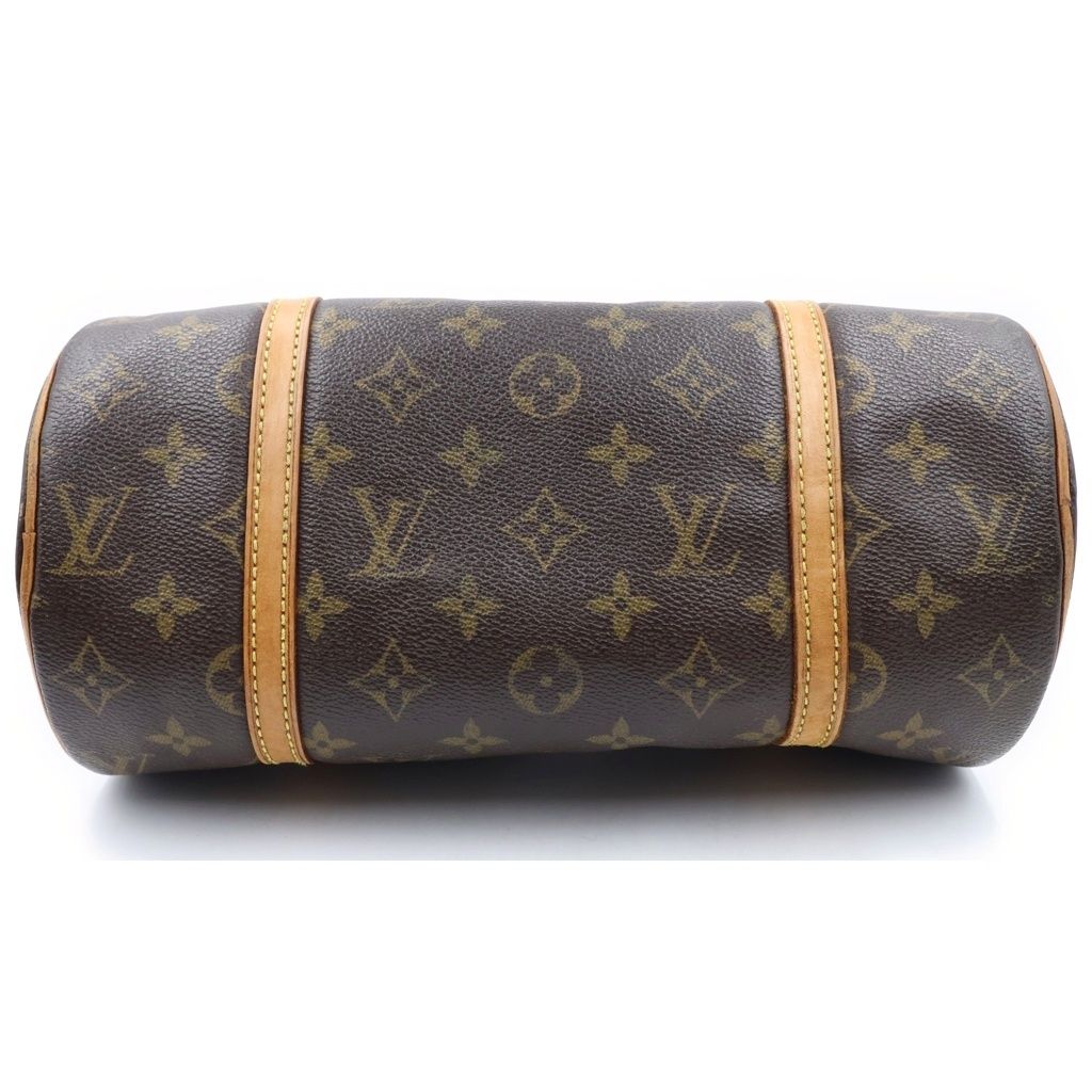 Louis Vuitton Monogram Handbag Brown Leather Gold — view 4