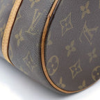 Louis Vuitton Monogram Handbag Brown Leather Gold — view 5