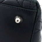 Dior Cannage Handbag Black Leather Silver — view 6