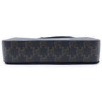 Celine Triomphe Shoulder Bag Leather Brown Black — view 4