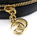 Gucci Ophidia GG Mini Round Shoulder Bag Black Canvas Leather — view 6