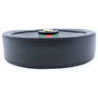 Gucci Ophidia GG Mini Round Shoulder Bag Black Canvas Leather — view 4