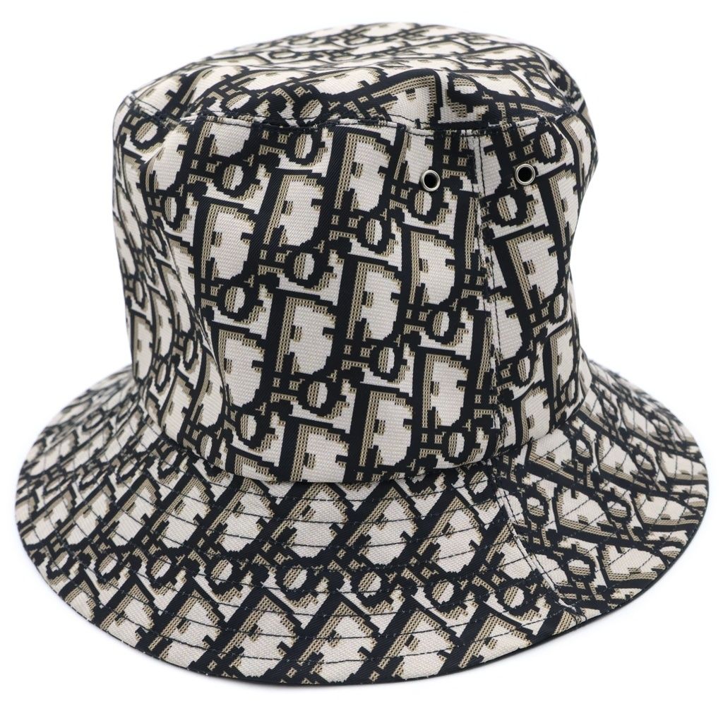 Dior Oblique Reversible Bucket Hat Black Beige