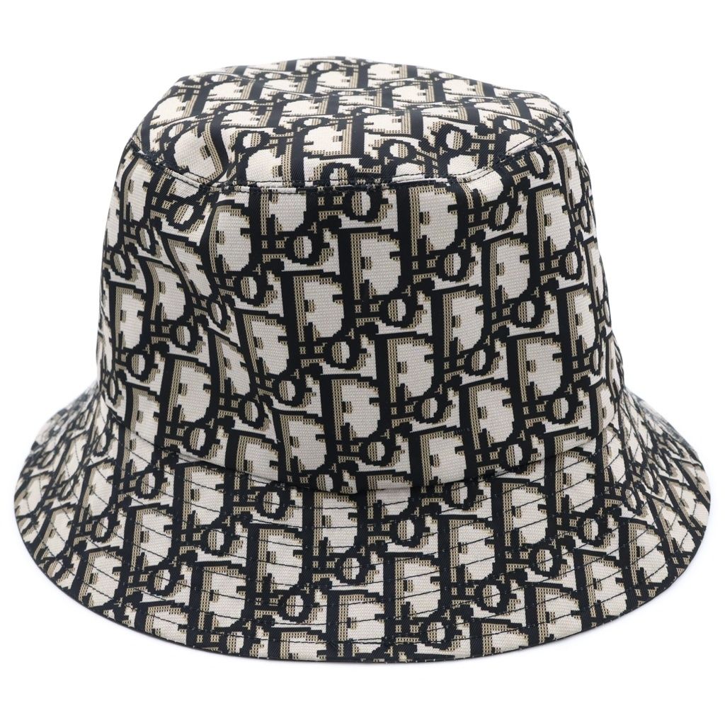 Dior Oblique Reversible Bucket Hat Black Beige — view 2