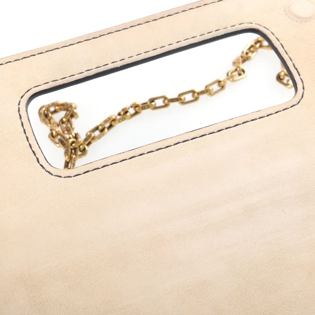 Dior J'Adior Chain Flap Shoulder Bag Ivory Leather Gold — view 7