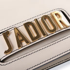 Dior J'Adior Chain Flap Shoulder Bag Ivory Leather Gold — view 6