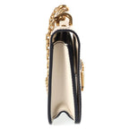 Dior J'Adior Chain Flap Shoulder Bag Ivory Leather Gold — view 3