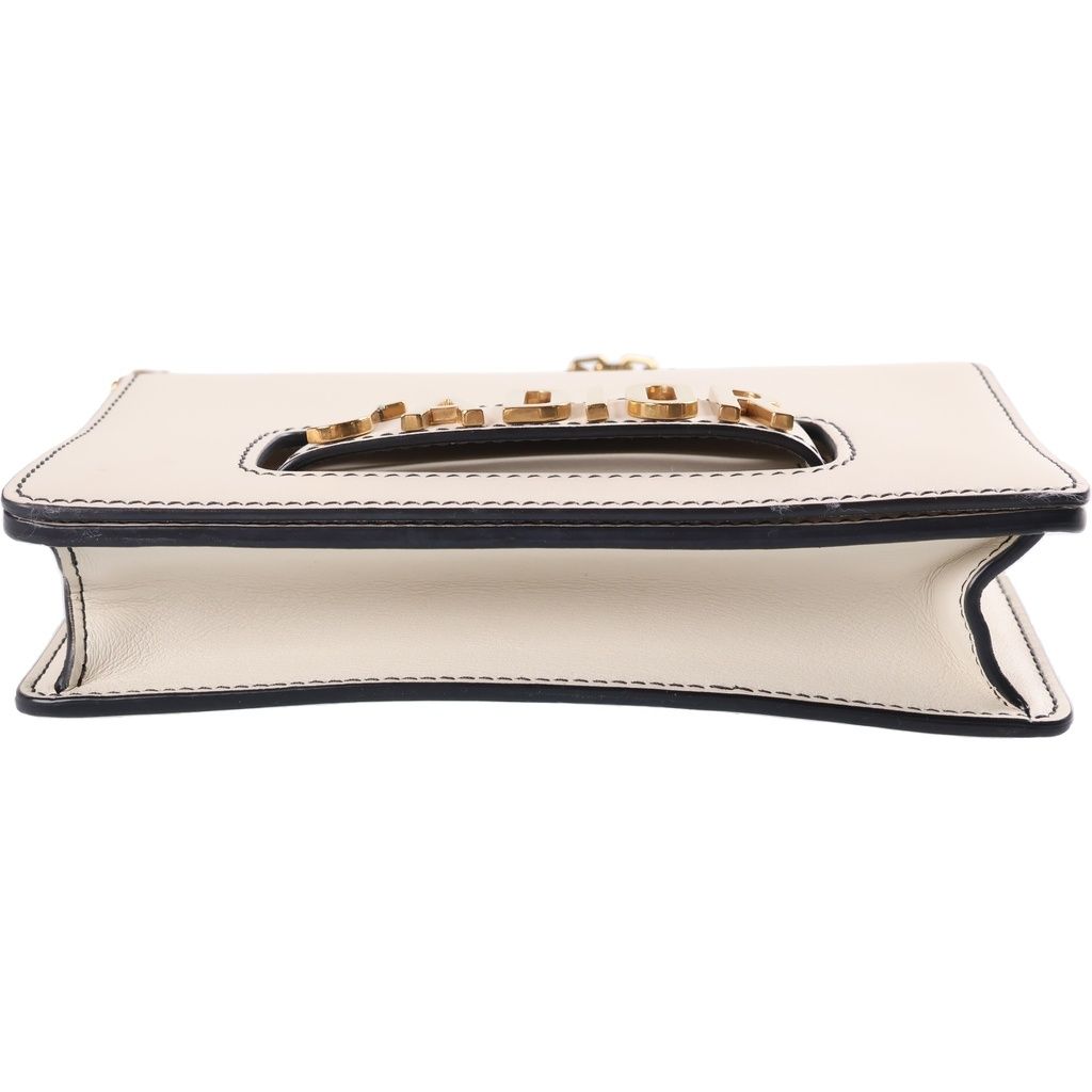 Dior J'Adior Chain Flap Shoulder Bag Ivory Leather Gold — view 4