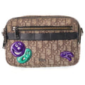 Dior Kenny Scharf Jacquard Shoulder Bag Brown Beige