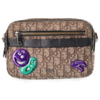 Dior Kenny Scharf Jacquard Shoulder Bag Brown Beige