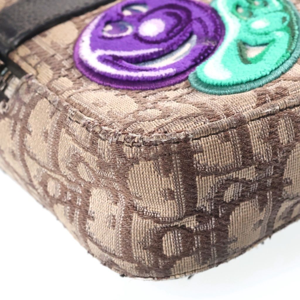 Dior Kenny Scharf Jacquard Shoulder Bag Brown Beige — view 5
